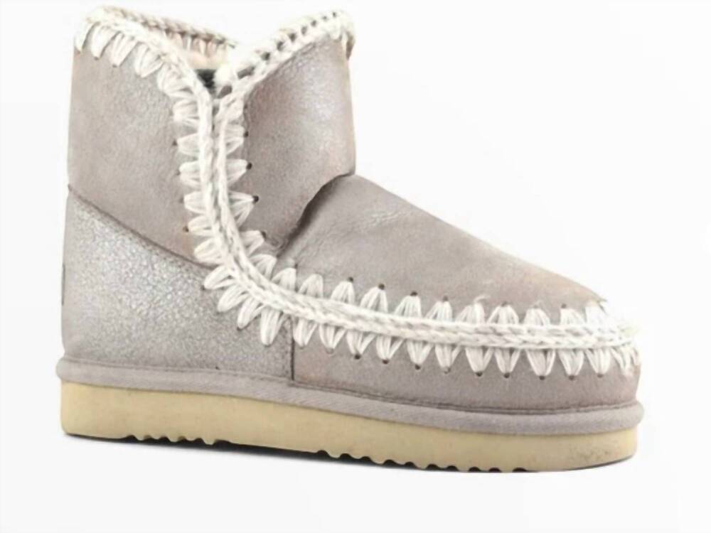 NEW MOU women's eskimo 18 ankle boots in stone metallic